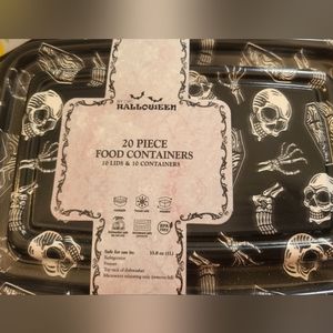 Spooky Skull & Coffin Halloween Meal Prep Storage Containers 20pk by CWC